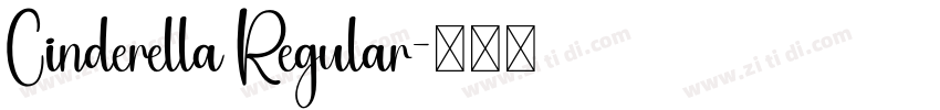 Cinderella Regular字体转换